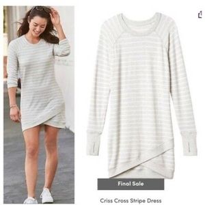 BNWT Athleta Criss Cross Stripe dress size small.